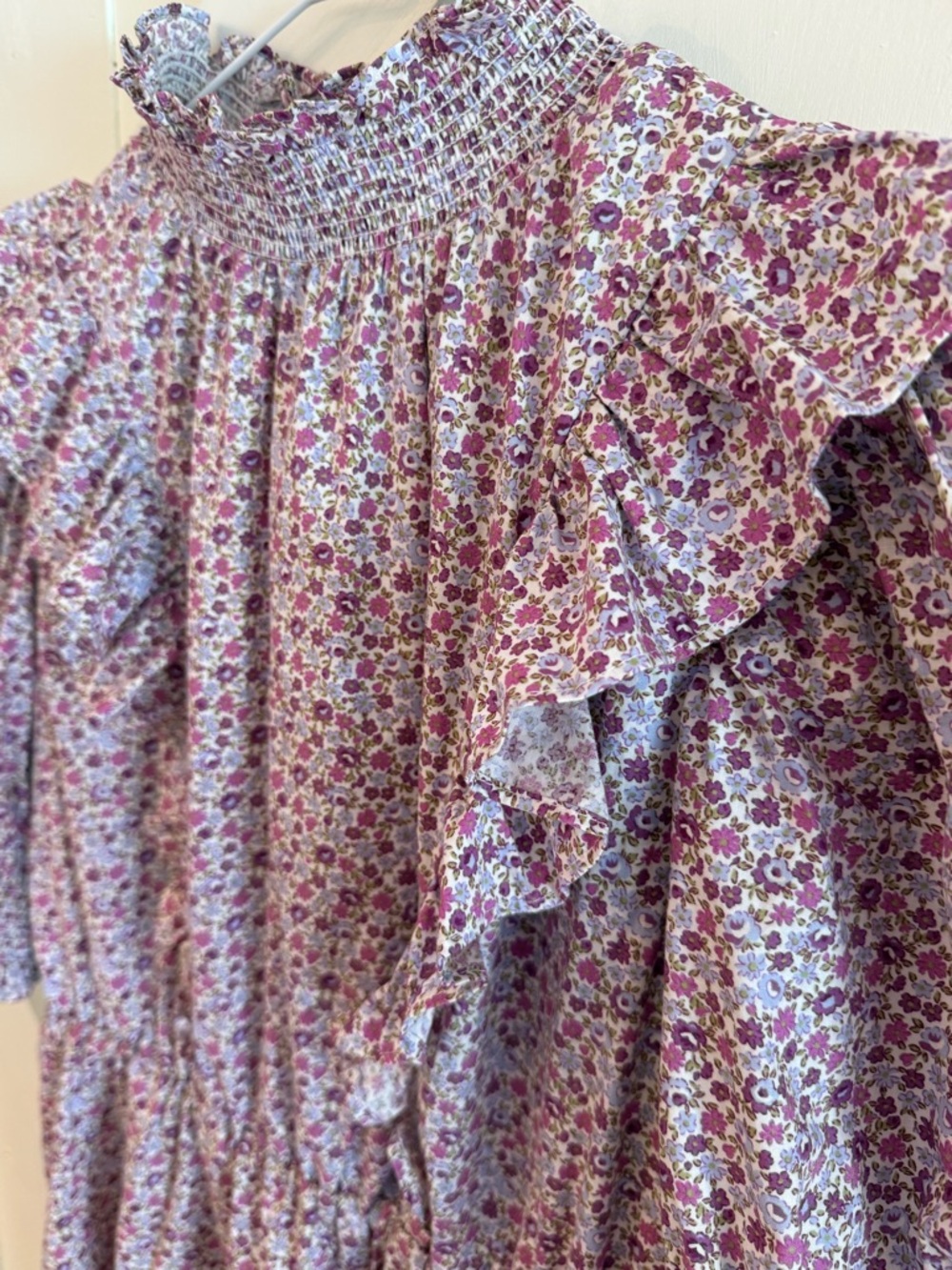 Hyacinth House Floral Smocked Ruffle Dress Size Small Cottagecore Prairie - Picture 4 of 13